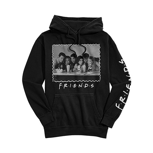 Friends Iconic Milkshake Picture with Friends Logo Hoodie